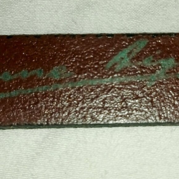 Vintage Etienne Agner Burgandy/brown Sz.Small Belt - Picture 7 of 7